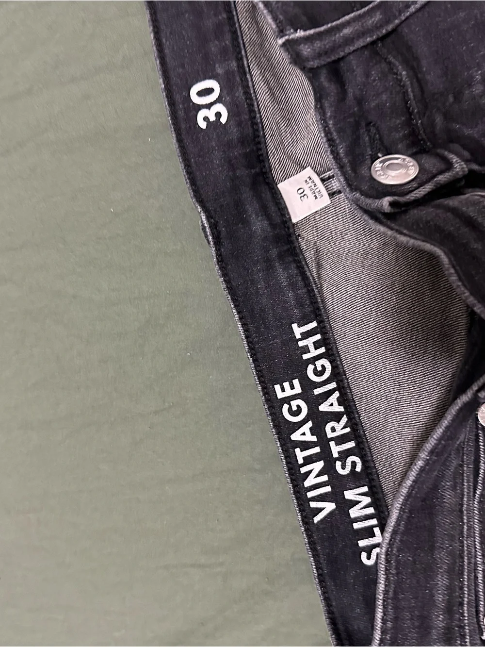 Vintage Black Straight-Leg Jeans